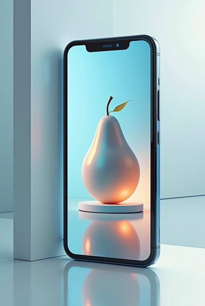 Make a double-sided cell phone with a bitten pear symbol, and the brand name is pera pad, put this behind your cell phone