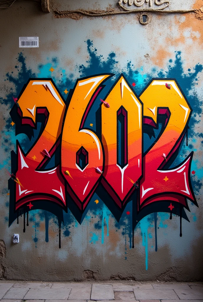 Cool graffiti writing "2602"