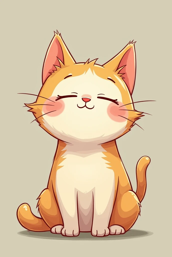 CARTOON CAT CLOSING EYES