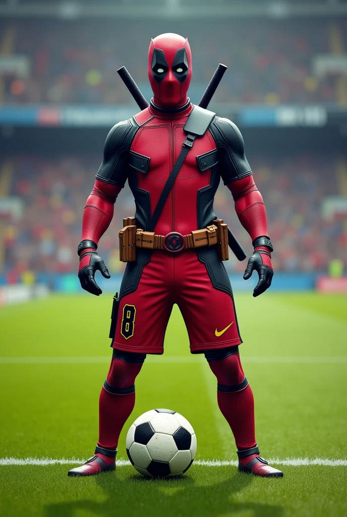 Deadpool dressed as Messi