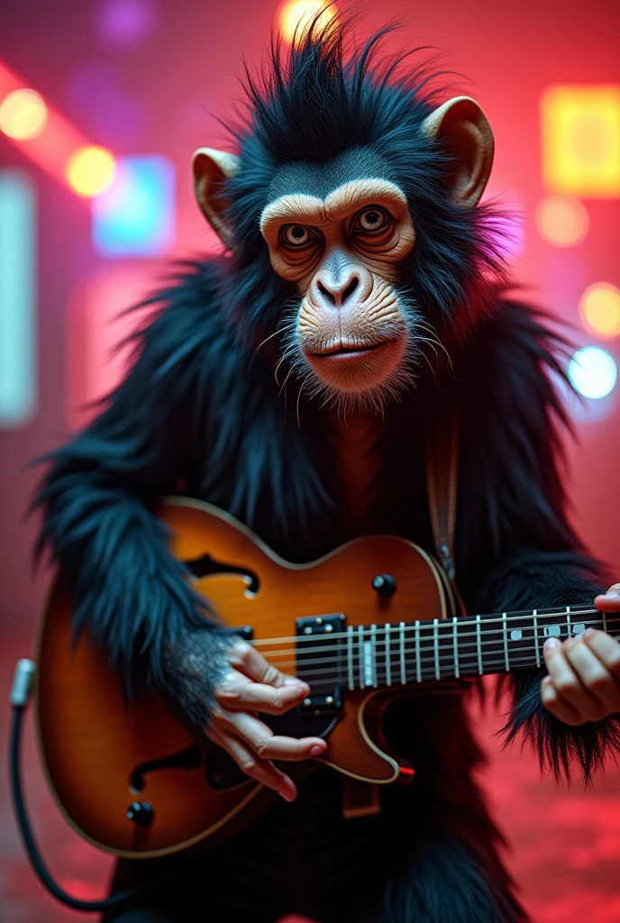 Cover photo of song singer Monkey style Elvis Presley song name “Pra Te Envolver”