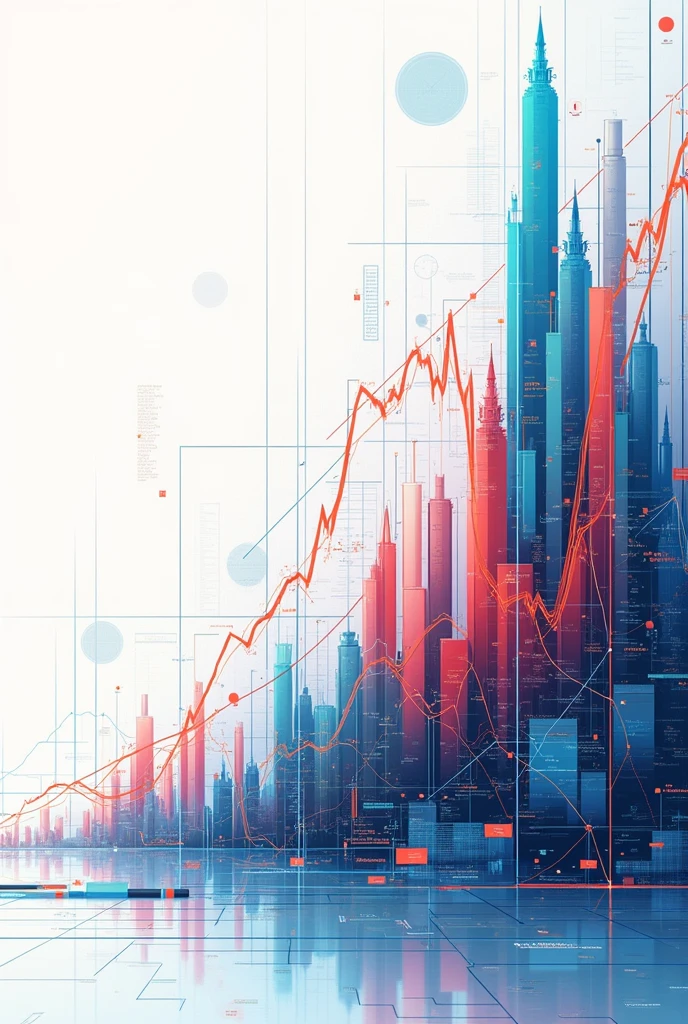 Create a cover for a statistics notebook that decorates the beginning that has to do with graphs