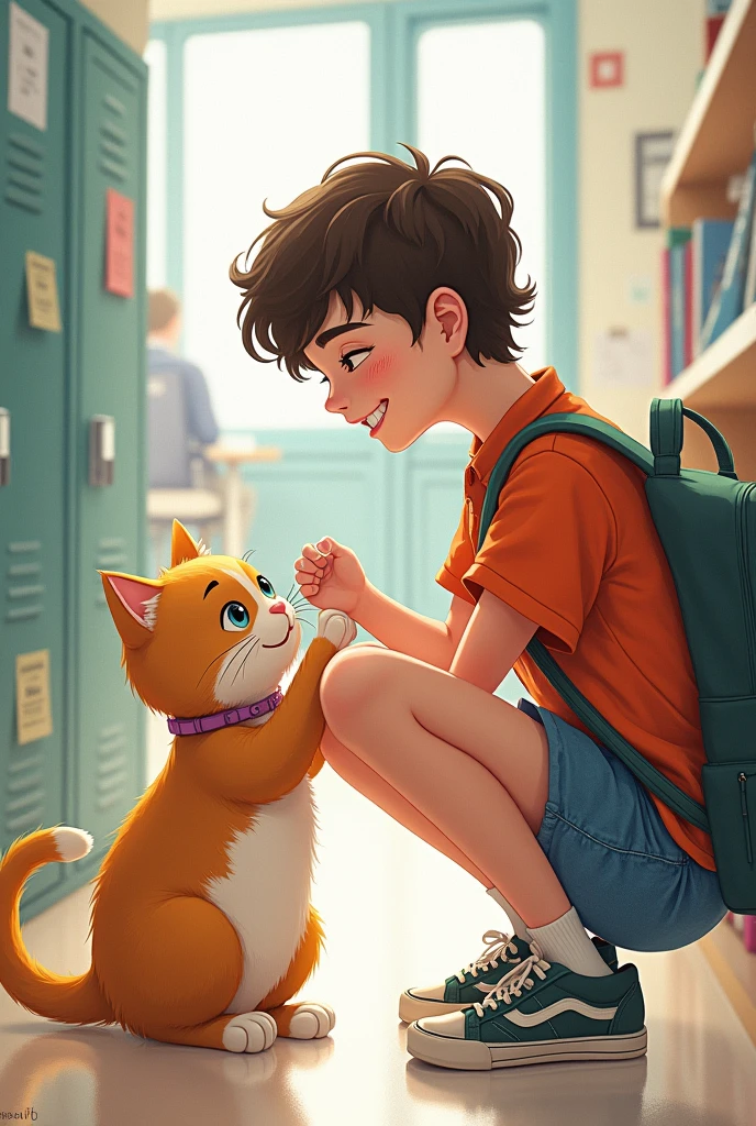 A person at school man Cat Gay With a friend 
