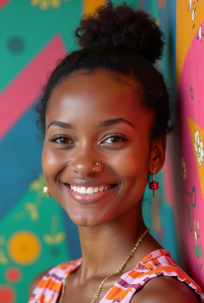 Profile photo for selling products online, with lots of color