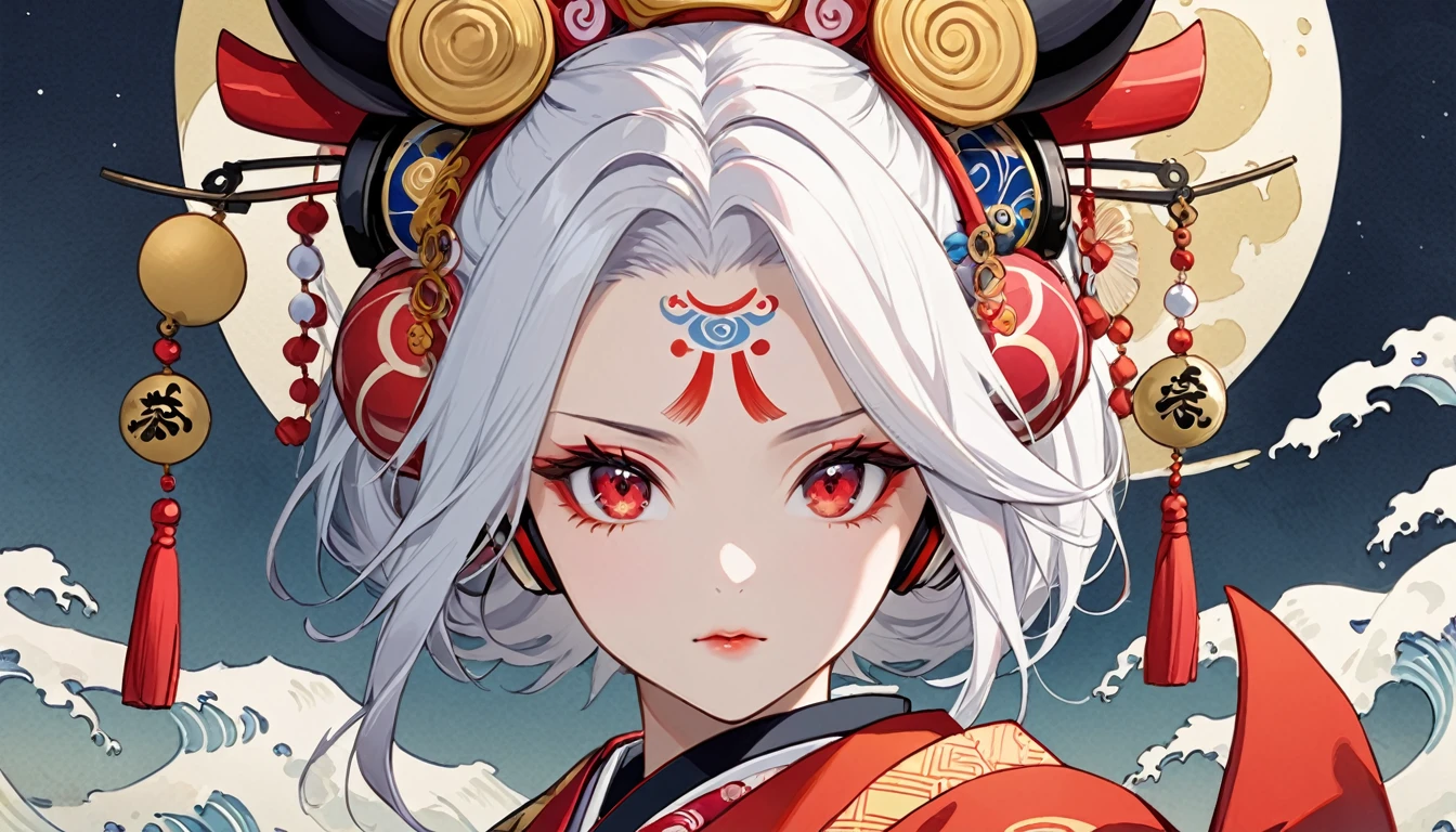 tarot cards,Suzuka Gozen,Sit sideways in front of the window,Looking out at the ocean in the distance,A dreamlike scenario