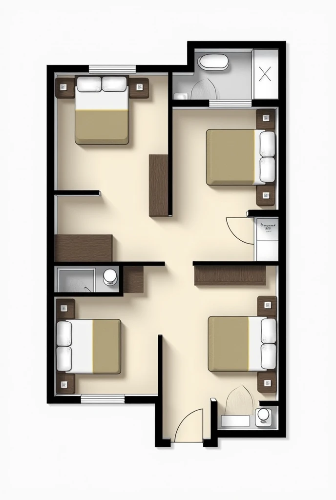 Given your specifications, here's a basic floor plan concept for a 20.5 feet by 47 feet space:

Basic Floor Plan Layout
1. Entrance (Front):

Width: 20.5 feet
The entrance could lead directly into the hall or living room area.
2. Hall/Living Room:

Dimensions: Approx. 20.5 feet (width) x 12-15 feet (depth)
Positioned near the entrance.
Enough space for seating, TV unit, etc.
3. Bedroom 1:

Dimensions: Approx. 10 feet (width) x 12 feet (depth)
Positioned towards one side, possibly adjacent to the living room.
Includes space for a bed, wardrobe, and maybe a small study table.
4. Bedroom 2:

Dimensions: Similar to Bedroom 1, approx. 10 feet (width) x 12 feet (depth)
Positioned on the opposite side or adjacent to Bedroom 1.
Includes similar amenities.
5. Bathroom 1:

Dimensions: Approx. 5 feet (width) x 7 feet (depth)
Positioned close to the bedrooms, accessible from the hall or a small corridor.
6. Washroom 2 (Half Bath):

Dimensions: Approx. 4 feet (width) x 5 feet (depth)
Positioned closer to the hall or living room, serving guests.
7. Kitchen:

Dimensions: Approx. 8 feet (width) x 10 feet (depth)
Positioned towards the back or middle of the house.
Includes space for countertops, stove, sink, and possibly a small dining area.
8. Remaining Space:

Storage/Utility Area: Any remaining space can be used for storage or as a utility area.
This layout would be compact but functional, making good use of the available space. You can adjust the dimensions of each room slightly depending on your preferences or specific needs.