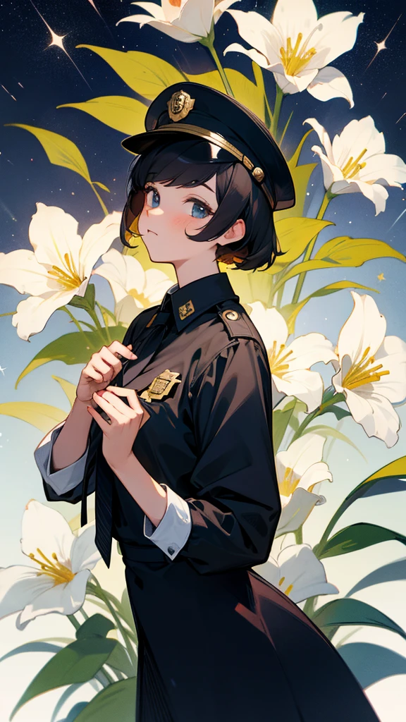 lotto flower,officer,evening, starry