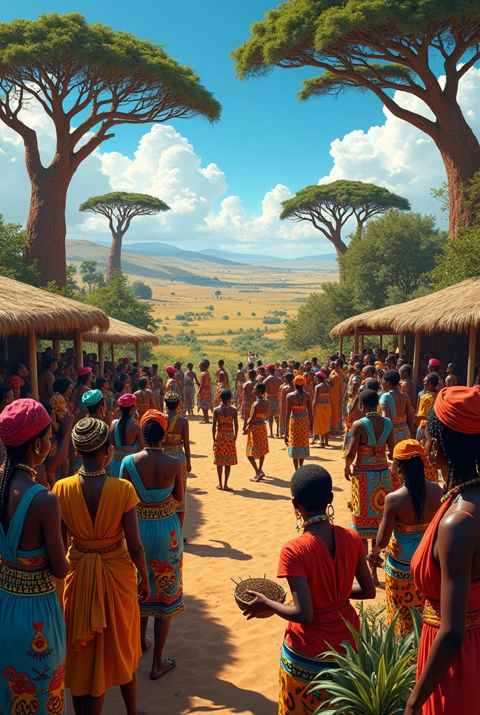 draw a picture of African culture
