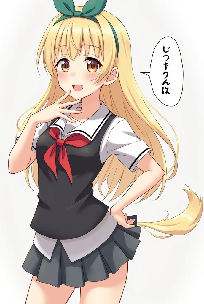 1girl, tsundere, blonde hair, twintails, victory pose, lotus position, small t-shirt, very small Miniskirt, white panties, wet panties.