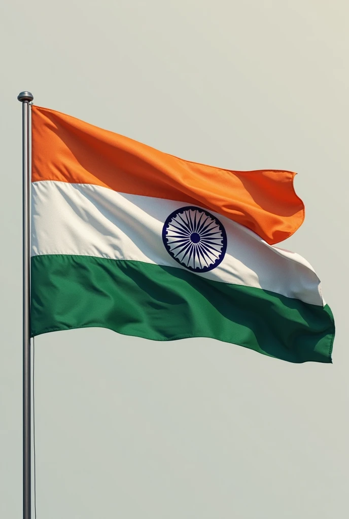 8D Indian flag, potrait, realistic,wp dp size
