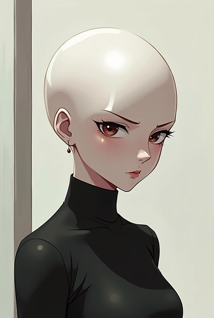 Bald woman anime, she is tatsumaki bald head smooth