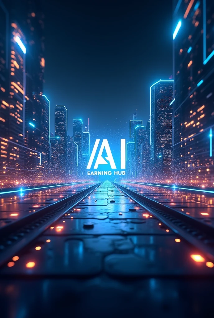 Create a youtube profile background image for AI Earning Hub channel name in landscape mode