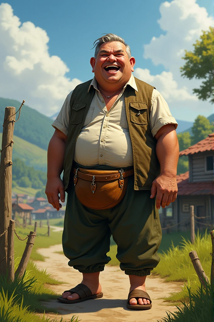 Mr. Chaves Belly as a resident of a medieval village