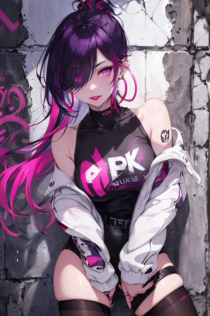 Black Fox, Fox, (Black Body, White Body:1.3)), masterpiece, collar, (Dragon  Wings:1.45), (Neon uterine tattoo:1.85), (headphones:1.4), (Hoodie crop:1.82),, short hair, black hair, male, bisexual, (puppet:1.2), (Boy:1.55),  Soft, ((fluffy, fluffy body, fluffy tail:1.55)), blush, (short pants:1.55), Not very skinny, (headphones:1.55), 2femboy, furry art!!!, (Thigh High Socks, Femboy Clothing, Femboy Femboy Thigh HighsQ :1.2), ( a blue eyes:1.51),(a pink eyes:1.51),(heterochromia blue pink:1.52), beautiful detailed eyes, Highlight eye, ((gradient_eyes):1.6), ((blue eyes, pink eyes:1.55))