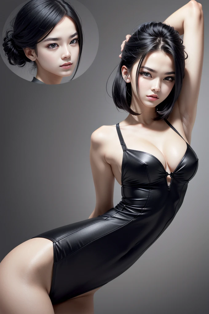 eleven, women, random color hair, random hair style, Random color eyes, random skin tone, curved body, very sexy, very beautiful, dynamic seductive poses, dynamic seductive facial expressions