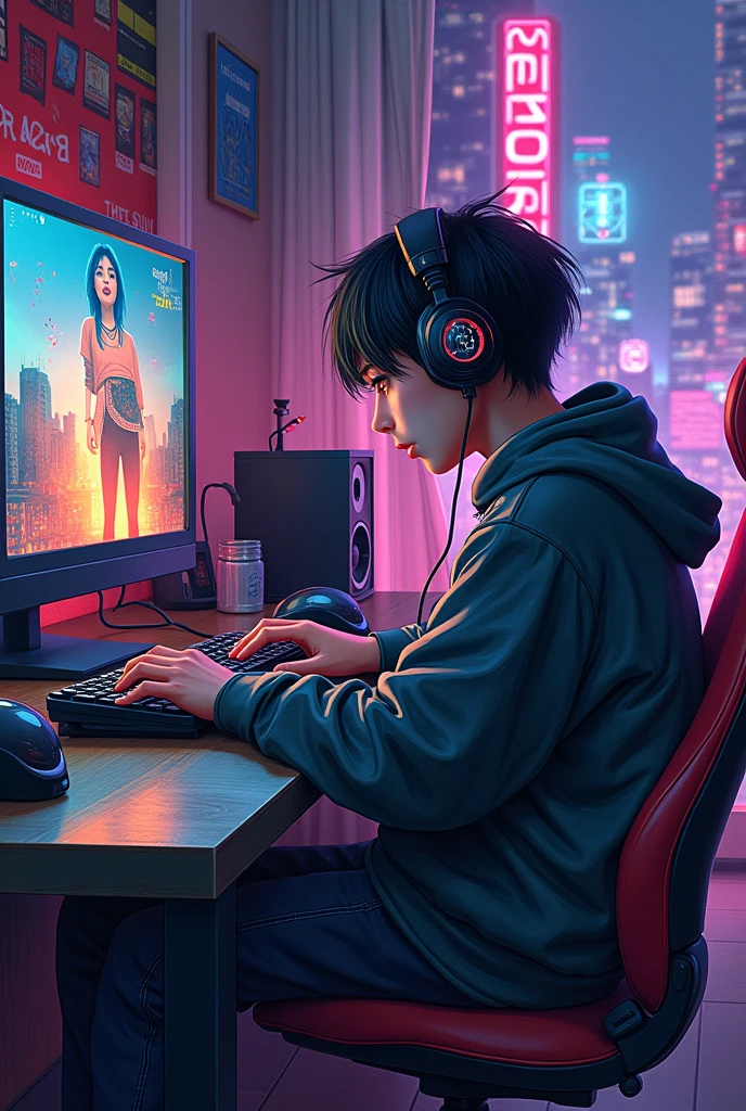 Pictures on youth culture such as gaming hip hop emo etc for project work
