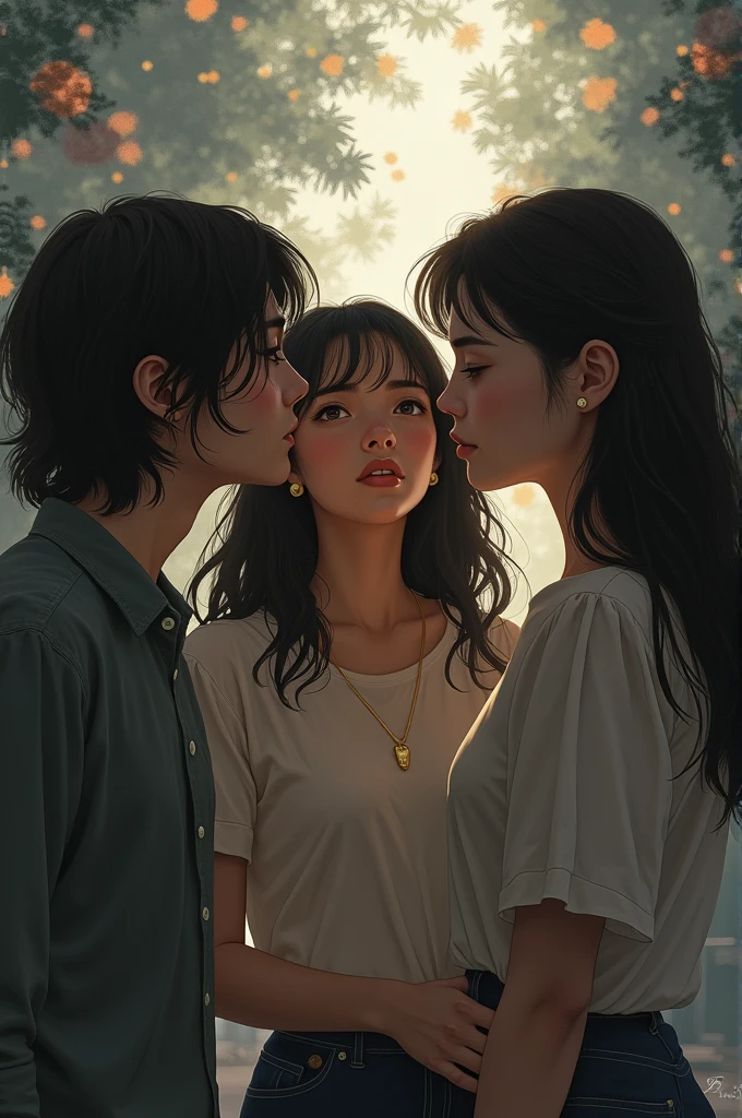 1 girl with 3 bf 1 girl is not moving on from this one guy but there is this other guy that wants her and this girl who are obsess with this one guy