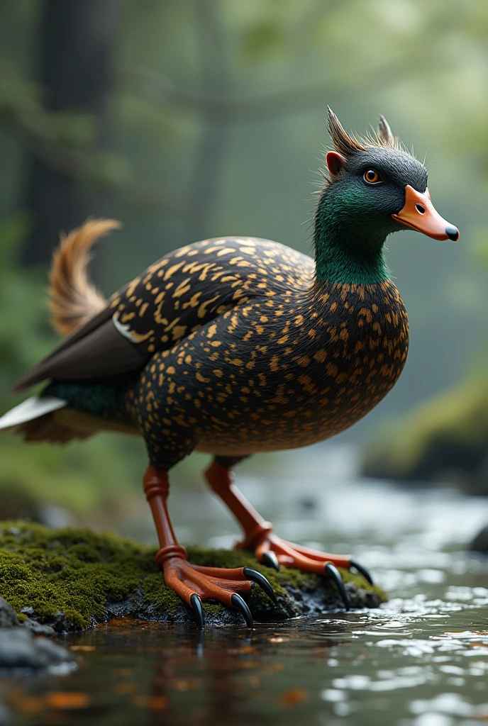 An animal whose parents are a duck and a weasel
