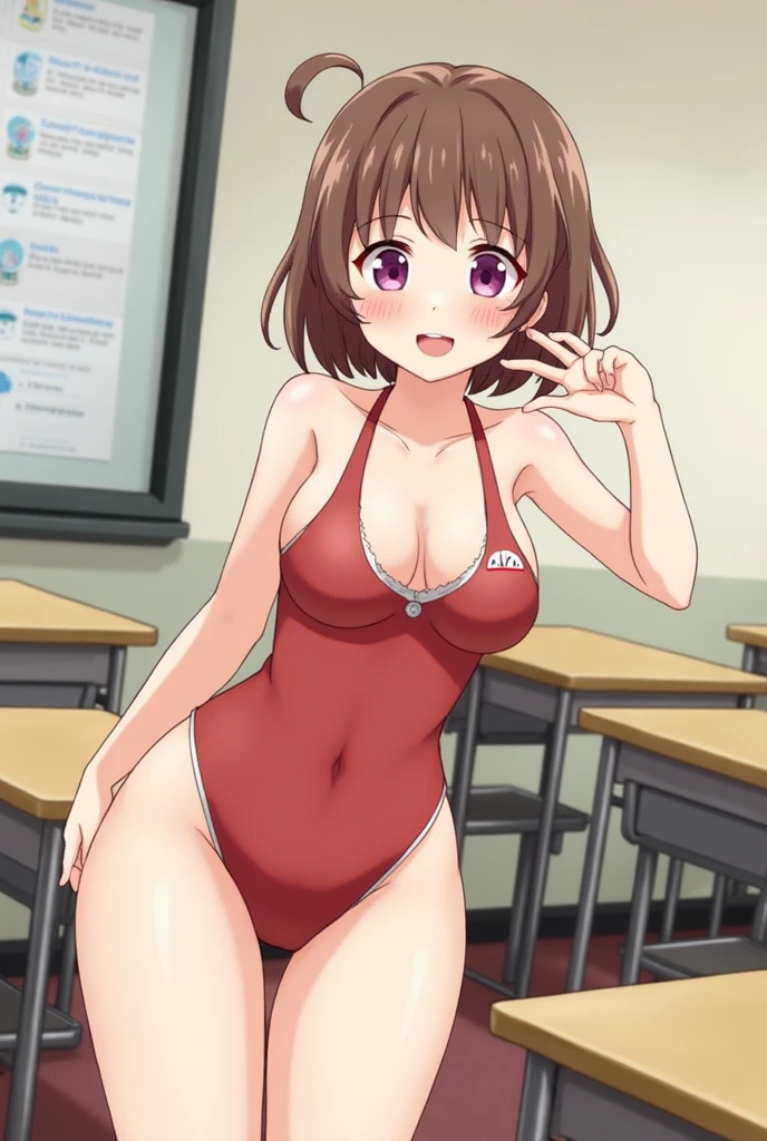 Erotic image illustration of loli shota swimsuit school classroom