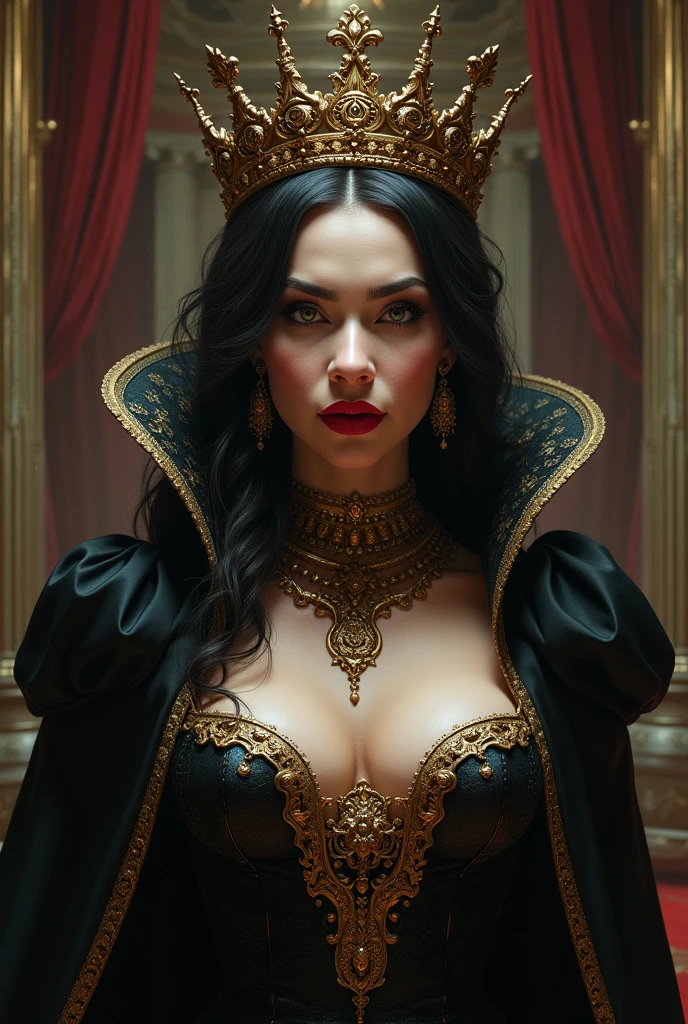 Wicked queen pretending to be friendly