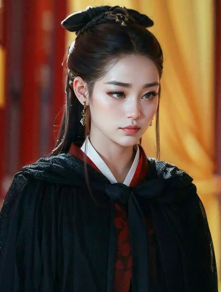 wuxia, Chinese clothes, hourglass figure, large breasts, big hips, masterpiece, best quality, ultra detailed, realistic