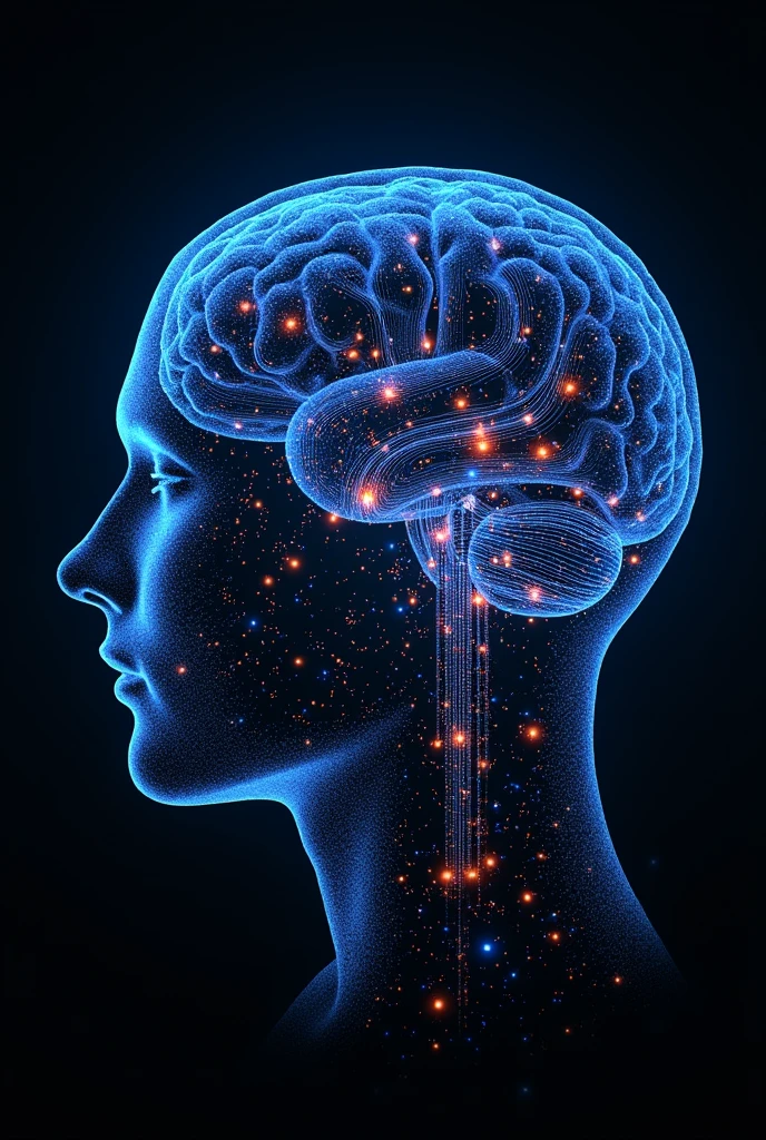 image in the shape of a brain made with electronic circuits