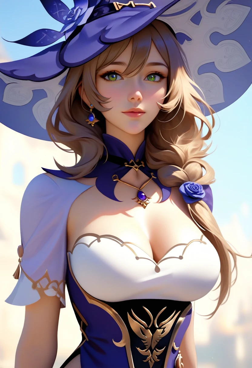 score_9, score_8_up, score_7_up,source_anime, high res image,masterpiece,best quality,girl,cute face,clear skin,lisa_genshin,