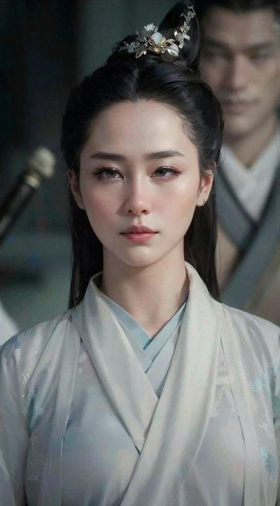 wuxia, Chinese clothes, hourglass figure, large breasts, big hips, masterpiece, best quality, ultra detailed, realistic