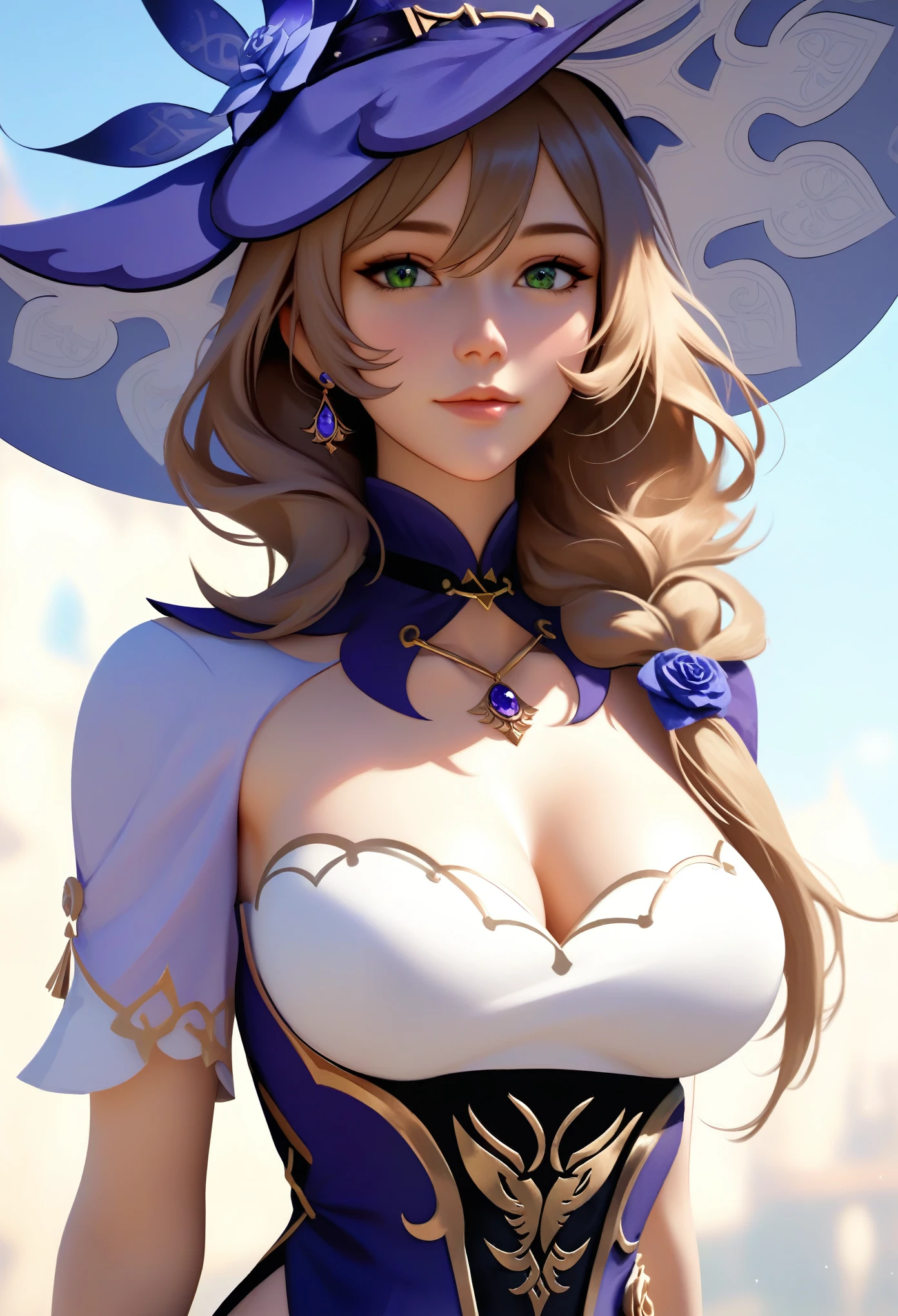 score_9, score_8_up, score_7_up,source_anime, high res image,masterpiece,best quality,girl,cute face,clear skin,lisa_genshin,