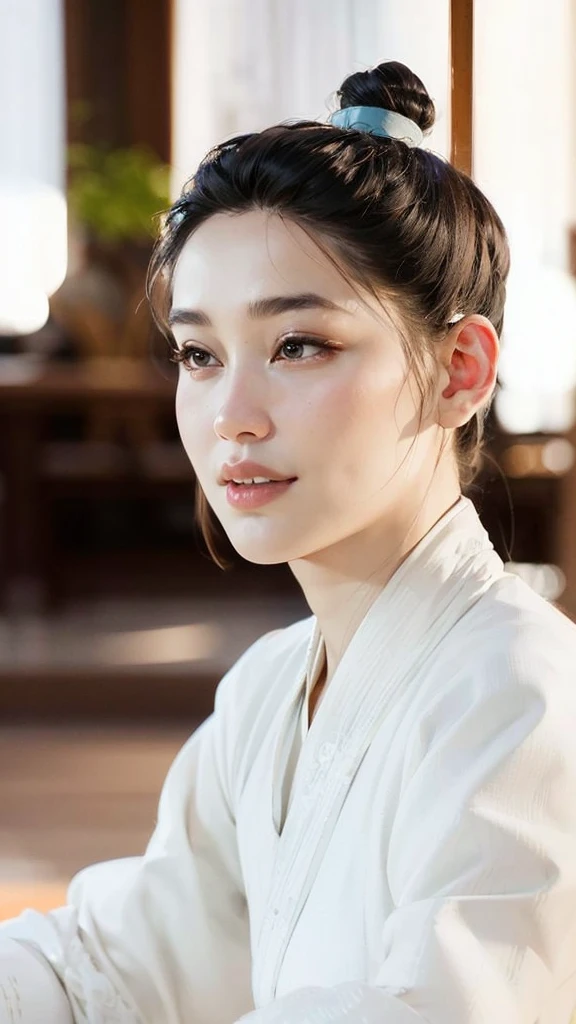 wuxia, Chinese clothes, hourglass figure, large breasts, big hips, masterpiece, best quality, ultra detailed, realistic