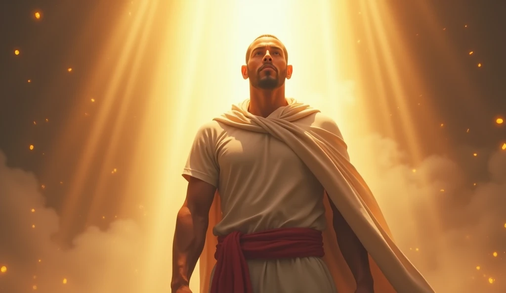 Image that represents a bold, determined Christian with a lot of faith and achievements.