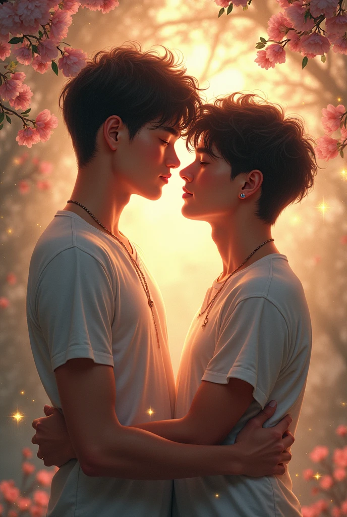 A cover for a teenage gay story, a love where anything is possible.