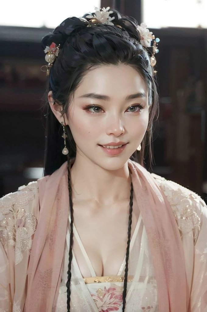 wuxia, Chinese clothes, hourglass figure, large breasts, big hips, masterpiece, best quality, ultra detailed, realistic