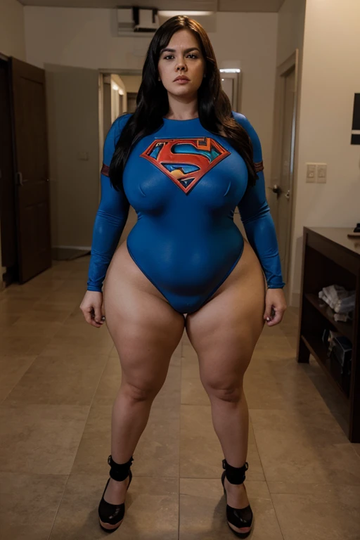 bbw superheroine is stopped and paralyzed, full body, bbw mture, submissive and exhausted