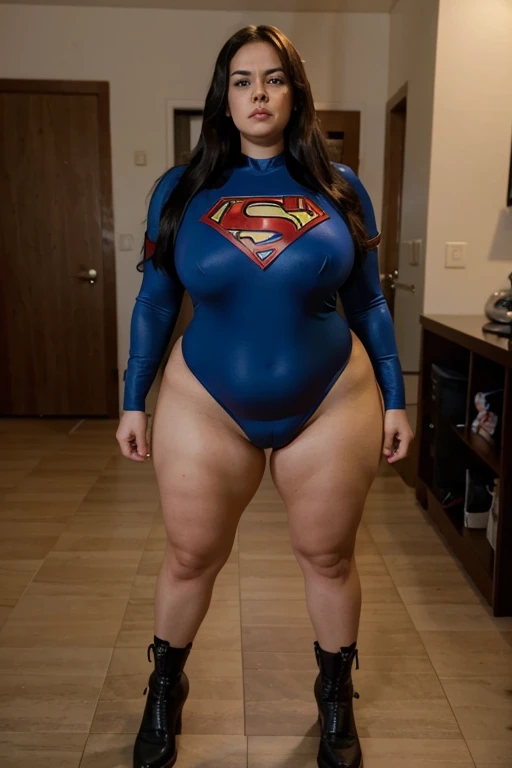 bbw superheroine is stopped and paralyzed, full body, bbw mture, submissive and exhausted