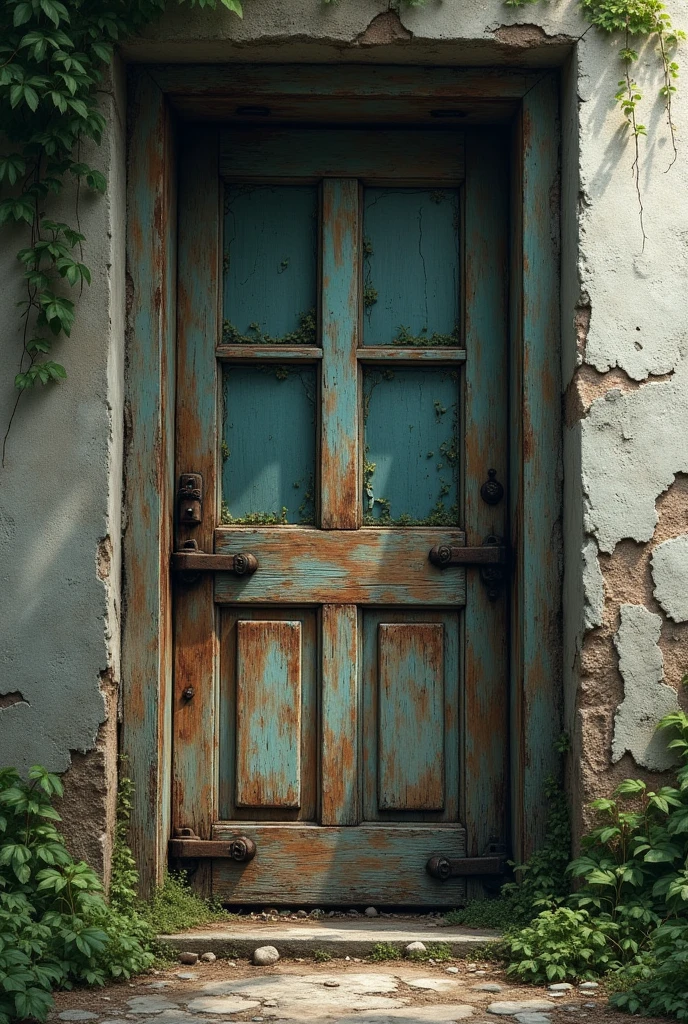 A rusty door shutteres