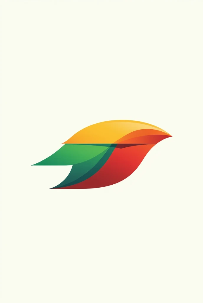 Green, yellow , red airline travel logo