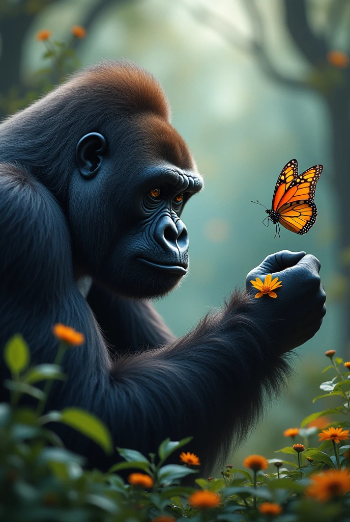 The gorilla and the butterfly