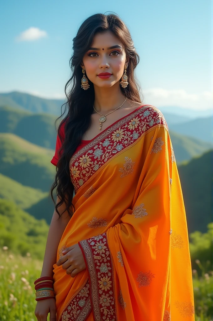 Beautiful indian girl in Maharashtra sari