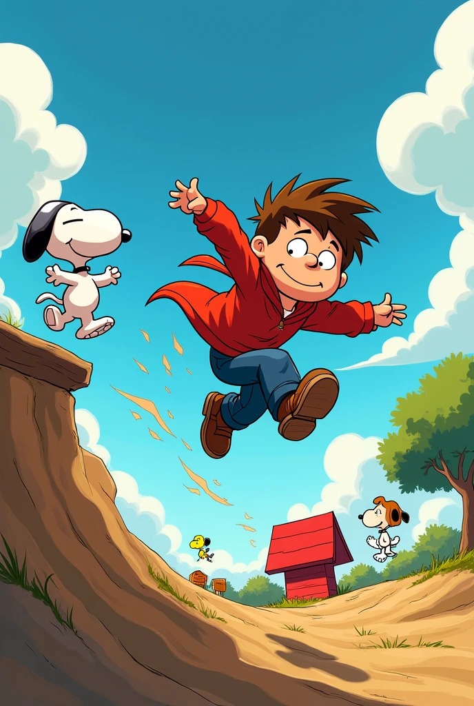 Kick Buttowski con Snoopy 