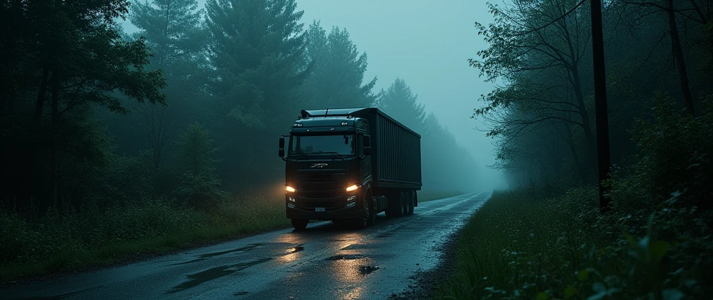 truck in a dark abandoned street and overgrown in a zombie apocalypse wallpaper 4k