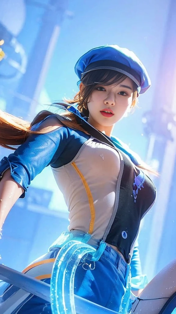(masterpiece:1.3), high resolution, ultra detailed, extremely detailed CG unity 8k wallpaper, realistic, photo-realistic, RAW photo, beautiful detailed face, pale skin, realistic glistening skin, detailed cloth texture, detailed hair texture, Perfect body, Beautiful Face, accurate, Anatomically correct, Highly detailed face and skin texture, natural neck length, (beautiful hands), (fair skin:1.2), Thin legs, Thin feet,
BREAK,
Detailed eyes, symmetric eyes, Light Brown eyes, Double eyelids, Thin eyebrows, (Glossy lips:1.4), (gently smile:1.2),
BREAK,
(nsfw:1.1), (A Classy and Cute girl:1.3), (1 girl, one girl), ((wearing a Violet sleeveless turtleneck sweater:1.3)), (White pleated mini skirt), (long boots), (wearing glasses:1.1),
(medium large breasts, slender figure, firm abs, firm breasts:1.1), beautiful clavicle,
(blonde hair, wavy hair, long hair:1.2), ((asymmetrical bangs:1.2)),
BREAK,
((Standing leaning forward by the window with holding a coffee:1.2)), (from side:1.1), (looking sideway at viewer:1.2), ((Focus on face:1.2)),
((In the modern office at Japan at morning:1.2)), (Cowboy shot:1.2),