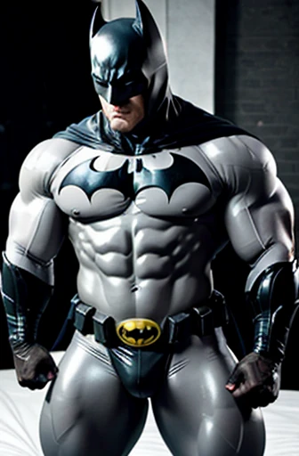  Batman withe grey from arkham asylum even more muscular and bigger and massive hard Molesting frottage on the bed other Batman małe thick swollen muscular big batman bodybuilder only in withe grey and shiny latex full body suit, growth bump up chest. big buff packed create a Batman presenting tight latex pants huge bulge, wide chest, huge batman, huge muscles, very packed, buff chest, abs, big bicep, muscular white grey Batman in latex, full body costume and has big erection bulge