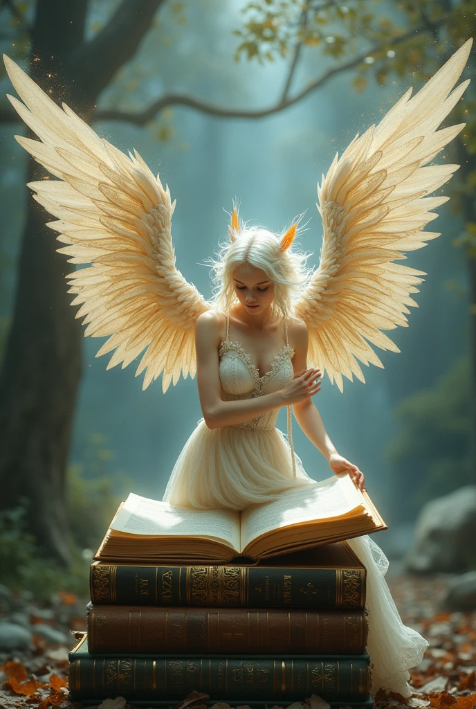 I create wings with books 