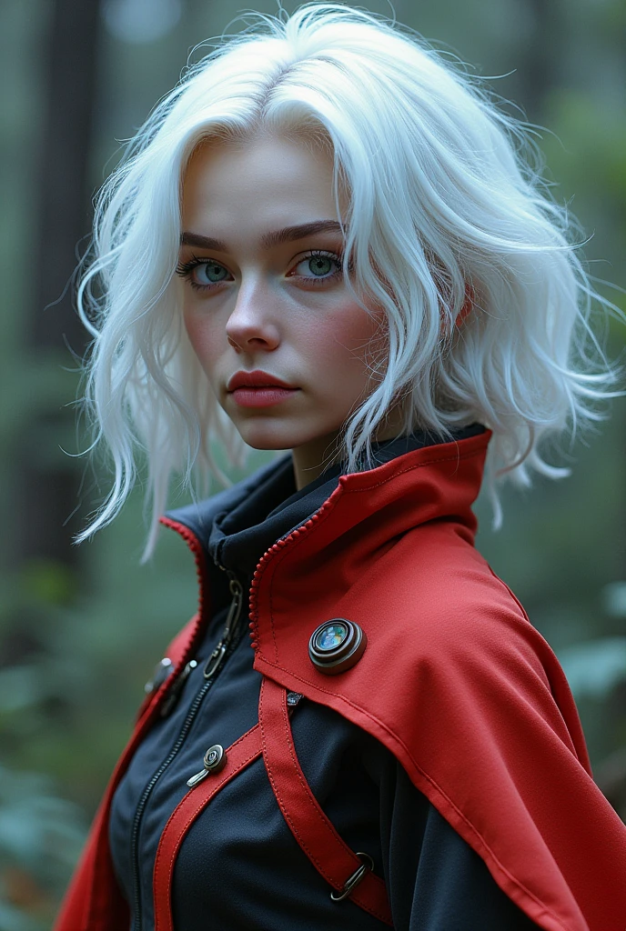 Nora, a warrior in the institution founded by time travelers, wore contrasting colors despite her white hair.. When evil doctors release a virus for the world, a doctor is sent for it.
