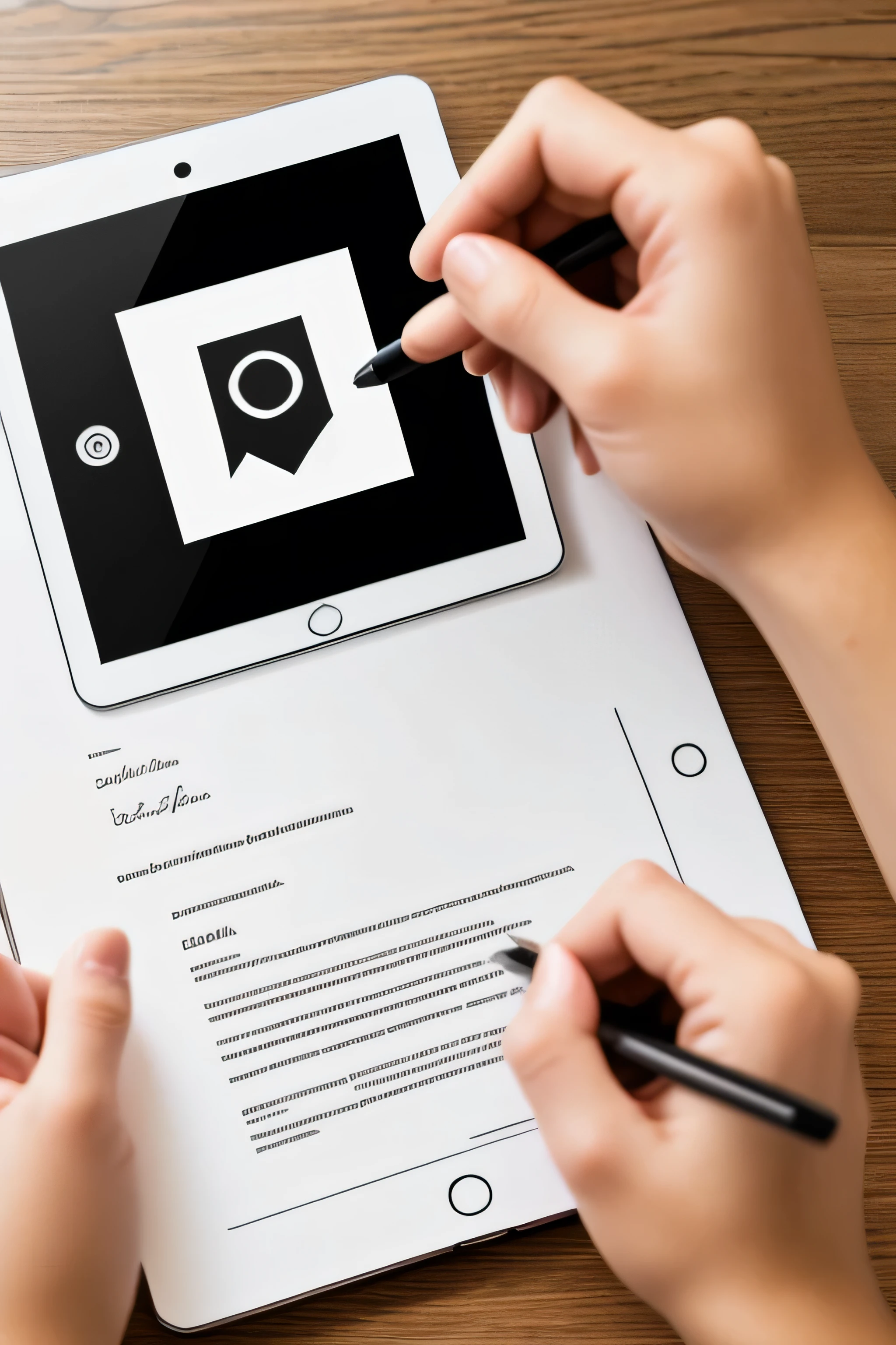 Create a high-quality image that represents digital certification and electronic signatures. The image should include a close-up of a hand holding a stylus, signing a digital document on a tablet or computer screen. Include visual elements like a digital certificate icon, a secure lock symbol, or a glowing checkmark to emphasize the security and authenticity of the service. The overall design should be clean, modern, and professional, with no errors or anomalies, ensuring the image is polished and visually appealing.