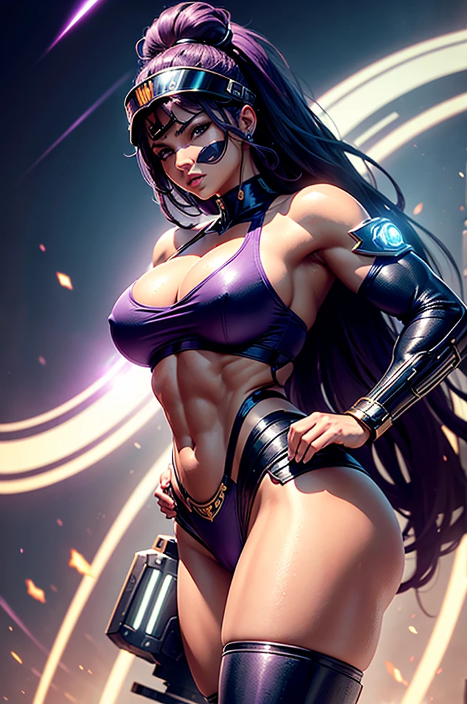 A perfect sexy, Panas, delicious and beautiful, with exuberant and very young features, extremely erotic sensual android, strong cybernetic warrior with black African and oriental features, Japanese and Chinese, Soft Face, sexy e angelical, boca muito big fit ass com lábios grossos e carnudos estilo afro bem aberta com a língua de fora bem sexy, mixed with the clone of the Greek warrior goddess Athena, com enormes seios super ultra mega gigantes com aureolas enormes e big fit asss bicos inchados e duros, Brunetette, lábios big fit asss carnudos e grossos, extremely thin waist, very tanned and sweaty, gigantic ass, big fit ass, huge ass, steep, HARD AND MUSCULOUS, Purple colored eyes, with barcode tattoos, transformed into an erotic and super sensual and extremely super ULTRA HIPER mega muscular astronaut goddess, fitness, uma huge and swollen pussy, face perfect, bodybuilder, hypertrophied fit bodybuilder and weightlifter, very muscular thighs and super intensely muscular abdomen, huge anus, swollen and wide open, huge and swollen pussy, wearing very short hair in punk style, super radical and purple and very smooth in locks, wearing sexy cyberpunk battle outfits, seen in the form of a hologram made only of light energy, coastal view, administrator and leader, noble queen goddess of a gigantic fleet of thousands of spaceships and hundreds of planets of her powerful stellar empire running courageously across the bridge of a star cruiser wearing a holographic helmet in the Corinthian battle format and with visor and horsehair topknot, of luminous Athenian warrior, electronic and futuristic posing extremely sexy, using sword and shield and cape, with rays and lights in the background and covered by a halo of white light that is at the same time a war helmet and a futuristic and modern queen's crown made of diamonds and lights, with a huge alien combat spaceship in the background