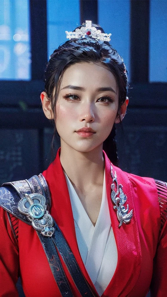 wuxia, Chinese clothes, hourglass figure, large breasts, big hips, masterpiece, best quality, ultra detailed, realistic