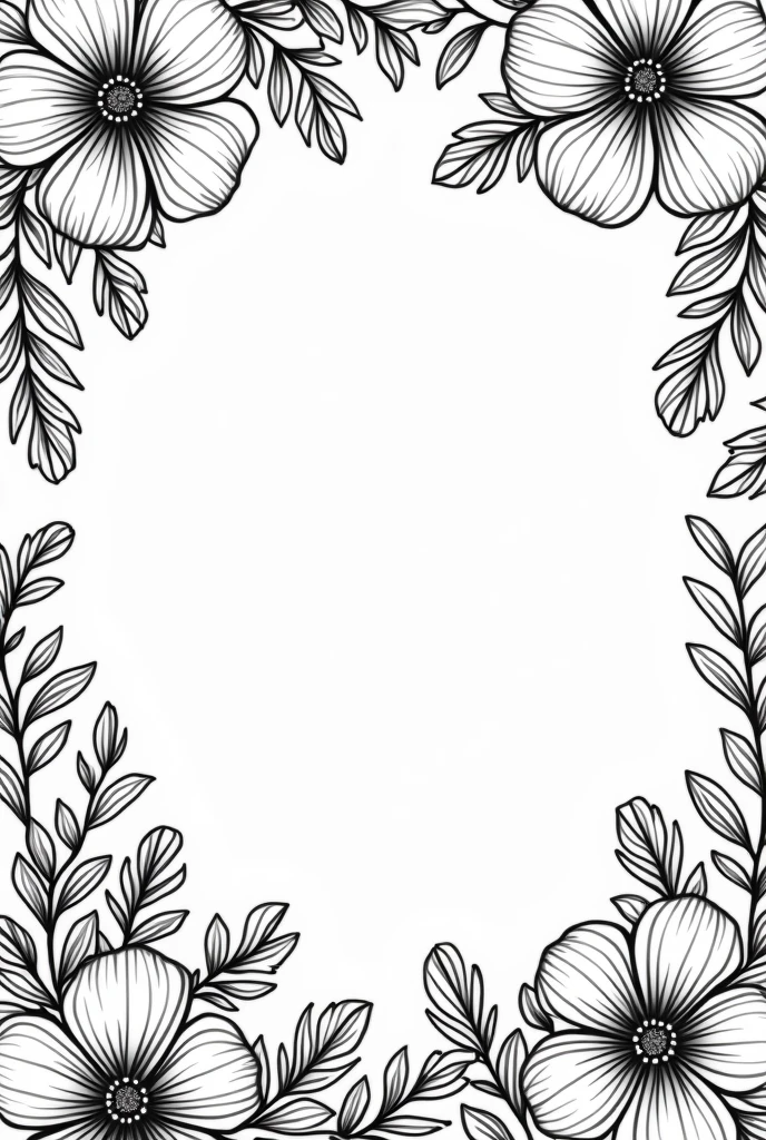 preciso que crie a capa de um livro de colorir que irei vender na amazon onde o tema eh floral. Foi usado o seguinte prompt para a criacao das artes: " (black and white), distinct floral illustrations, unique flowers, varied environments, intricate details, artistic and aesthetic design, high contrast, delicate line work, nature-inspired scenes, tranquil ambiance, serene and elegant compositions, suitable for a painting book, engaging and imaginative representations, ultra-detailed illustrations, capturing the beauty of blossoms in diverse settings." Porem preciso que algumas partes desse desenho estejam coloridas e que tenha a seguinte frase em um banner no centro: " LARGE PRINT. CALM. EASY COLOR & FRAME "
Preciso que algumas partes nessa imagem estejam coloridas