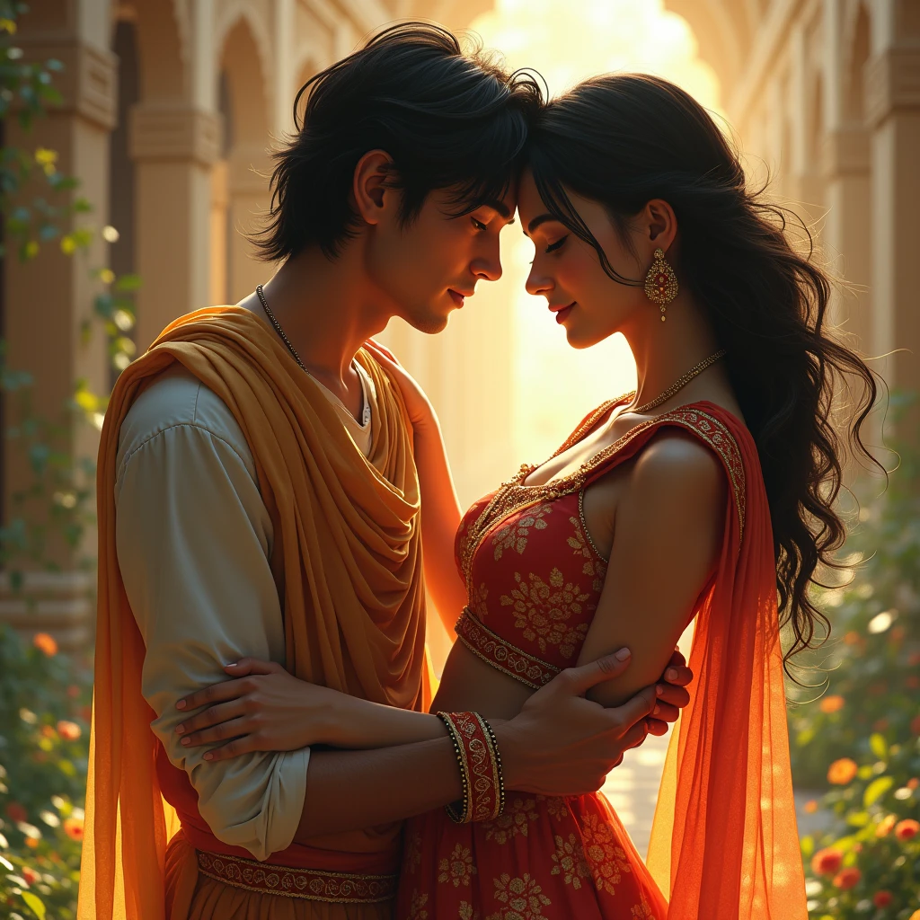 India's most beautiful girl who is in the arms of a boy and she is wearing a very beautiful dress